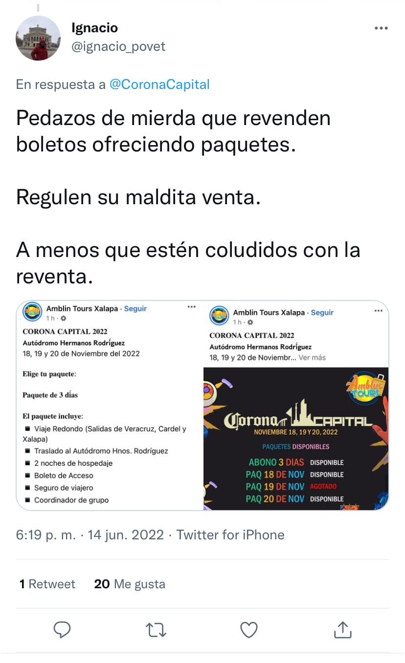 Tuit, Corona Capital