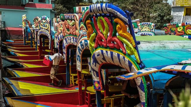 Las trajineras de Xochimilco.