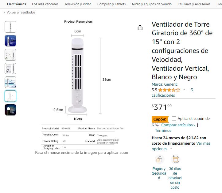 Ventiladores baratos que puedes comprar en Amazon