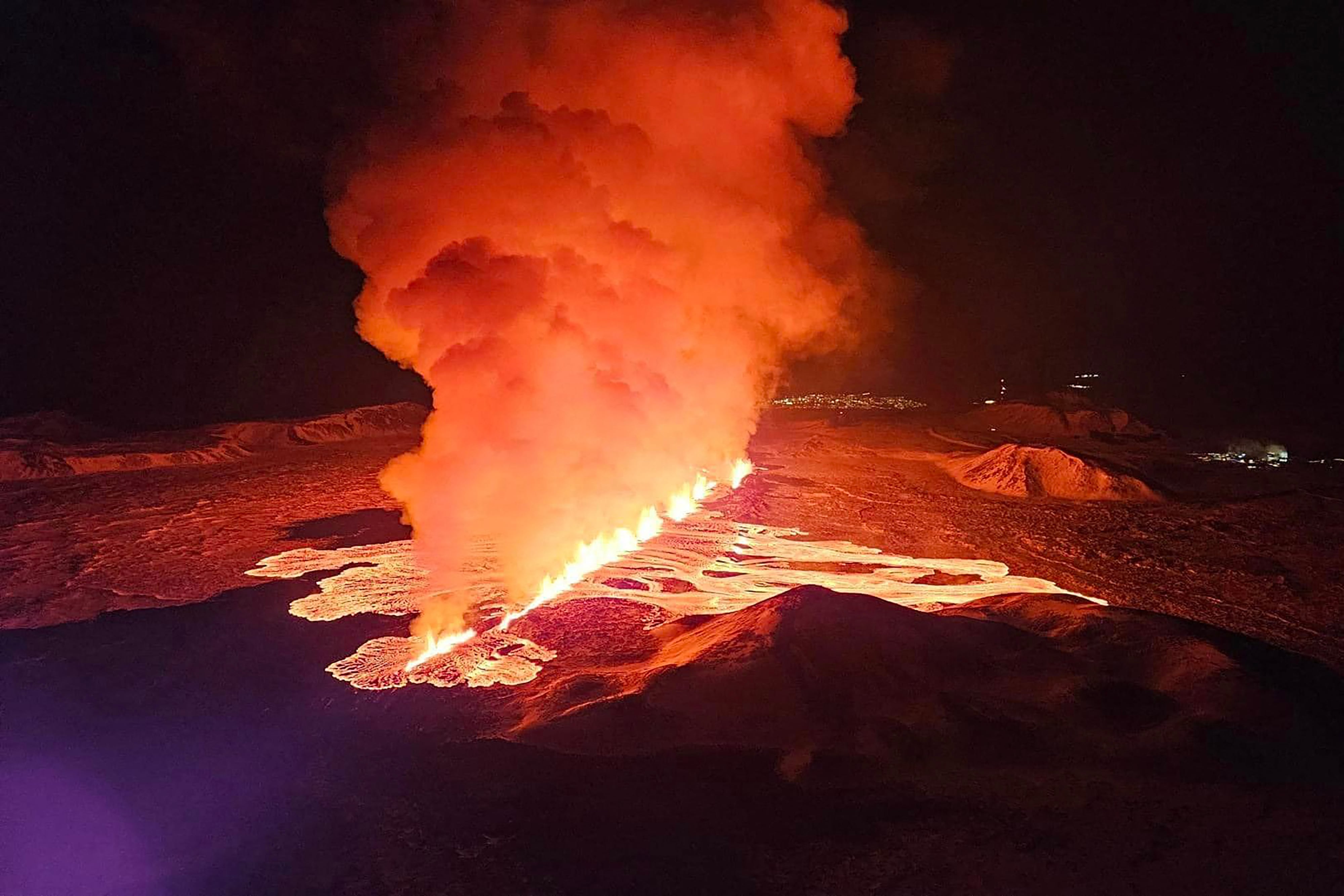 Erupción de volcán en Islandia