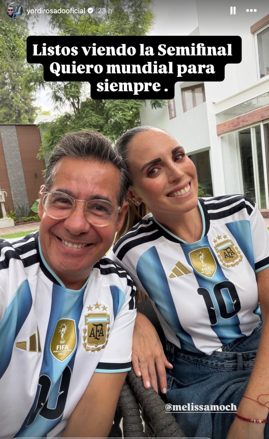 Yordi Rosado desata críticas por apoyar a Argentina en el Mundial 2026