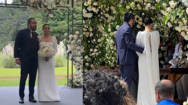 Maite Perroni y Andrés Tovar en su boda civil.