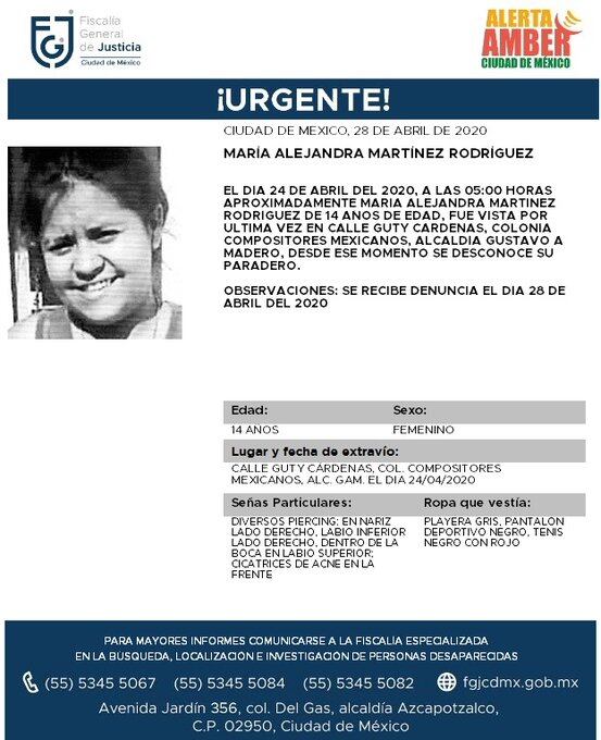 Ficha de búsqueda de María.