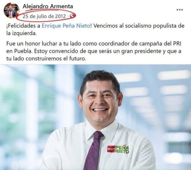 Tuit de Alejandro Armenta