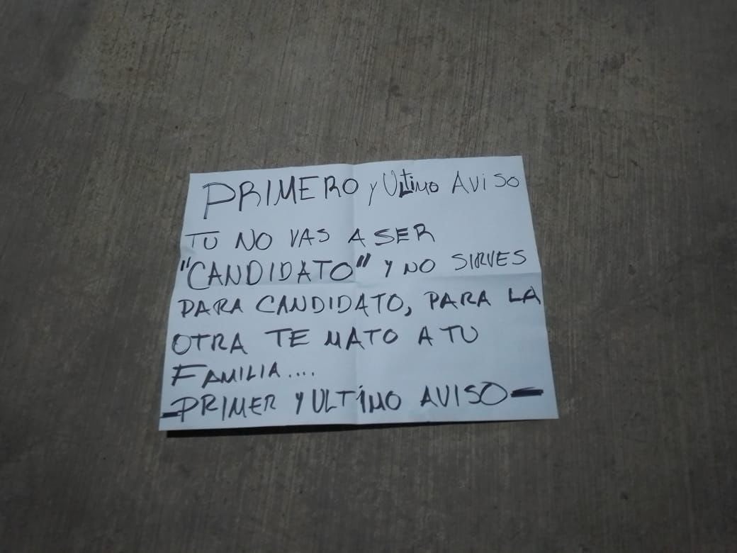 Amenaza a candidato de Movimiento Ciudadano, en Amanalco, Estado de México