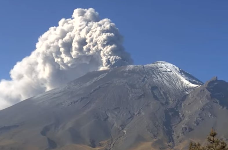 Volcán Popocatépetl hoy, 25 de mayo
