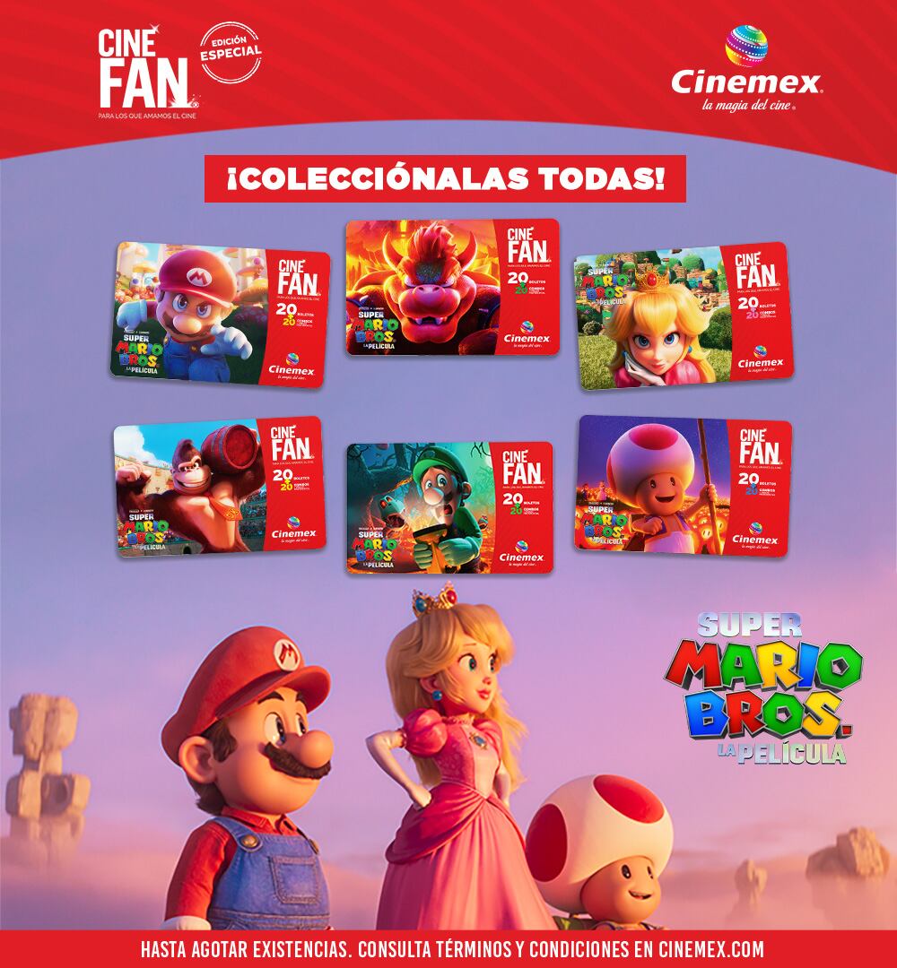 Tarjetas coleccionables de Mario Bros. La Película