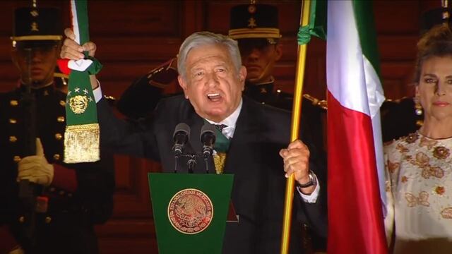 AMLO en la ceremonia del Grito de Independencia