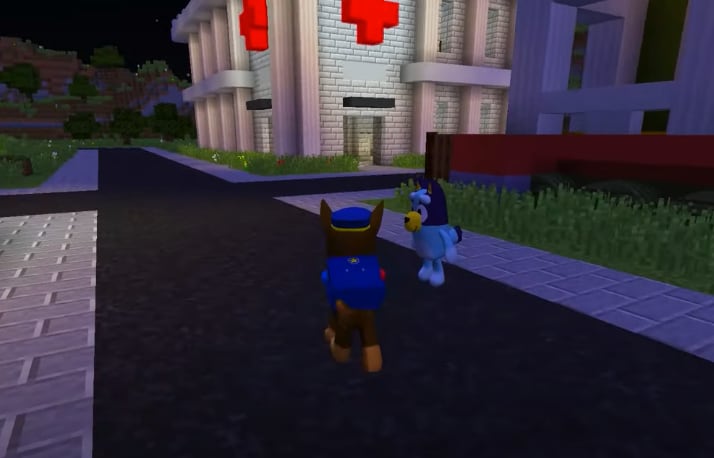 Bluey y Chase de Paw Patrol