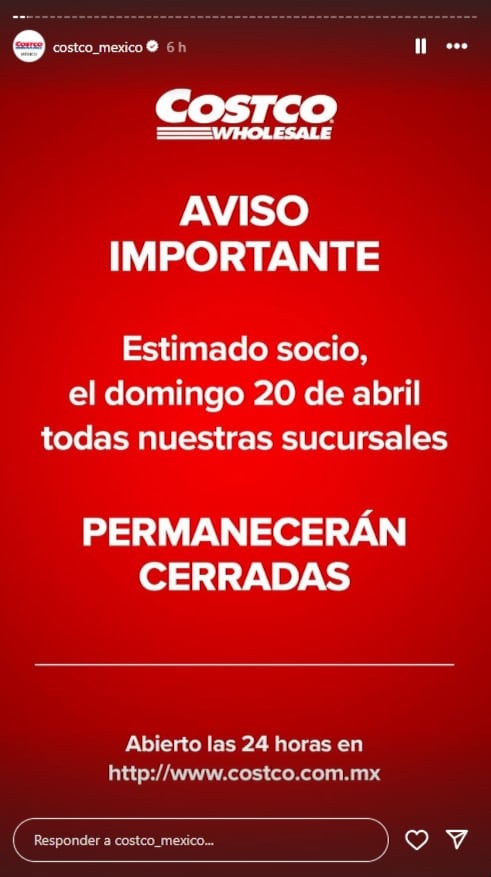 Costco México cerrará todas sus sucursales el 20 de abril