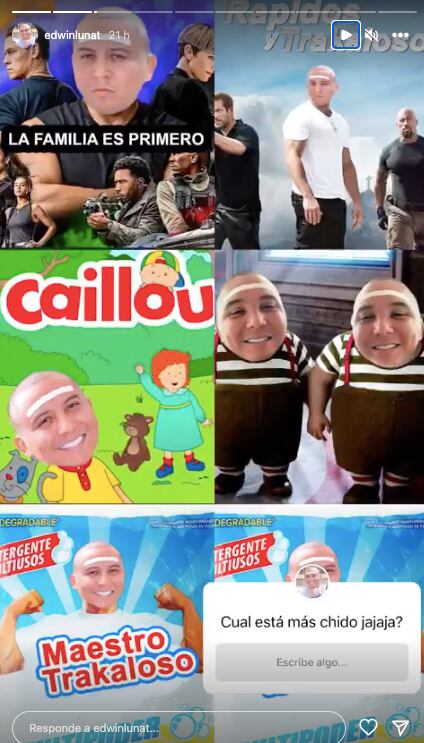 Edwin Luna se burla de su pelona