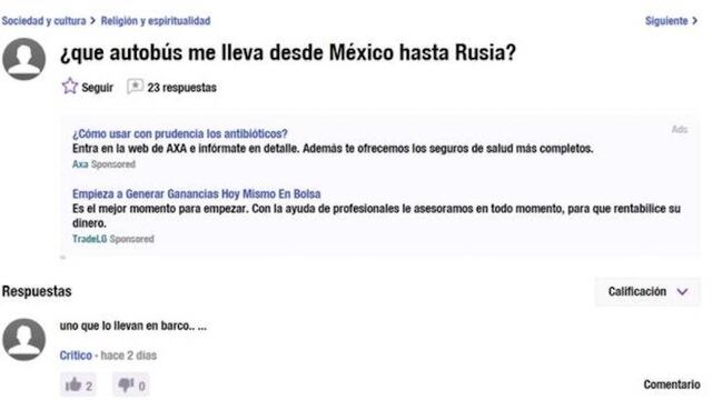 Las 15 preguntas más torpes hechas en Yahoo.