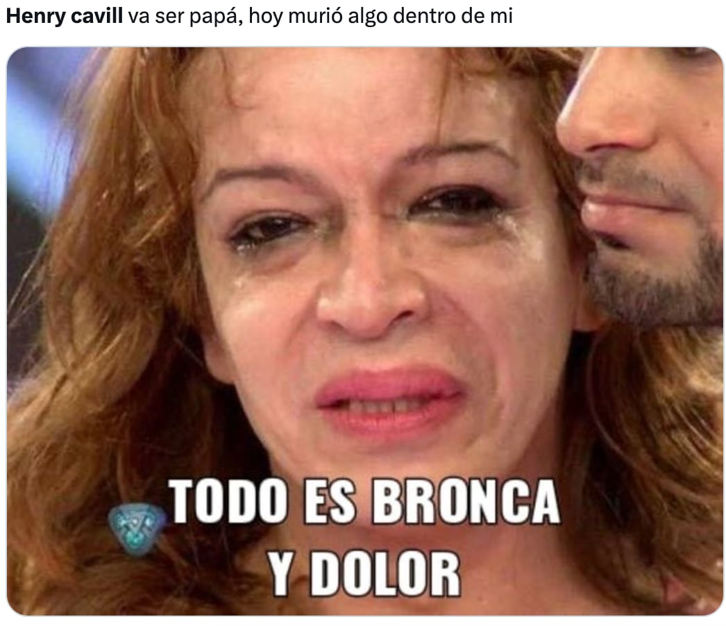 Los memes lloran porqué Henry Cavill será papá con Natalie Viscuso