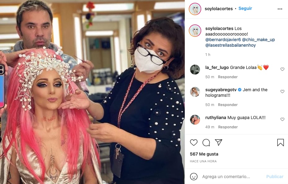 LOLITA CORTÉS con look al estilo Tina Turner