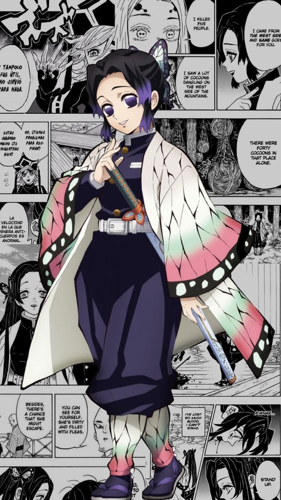 Fondo de Shinobu Kocho de Demon Slayer:Kimetsu no Yaiba