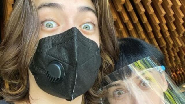 Susana Zabaleta y su hijo