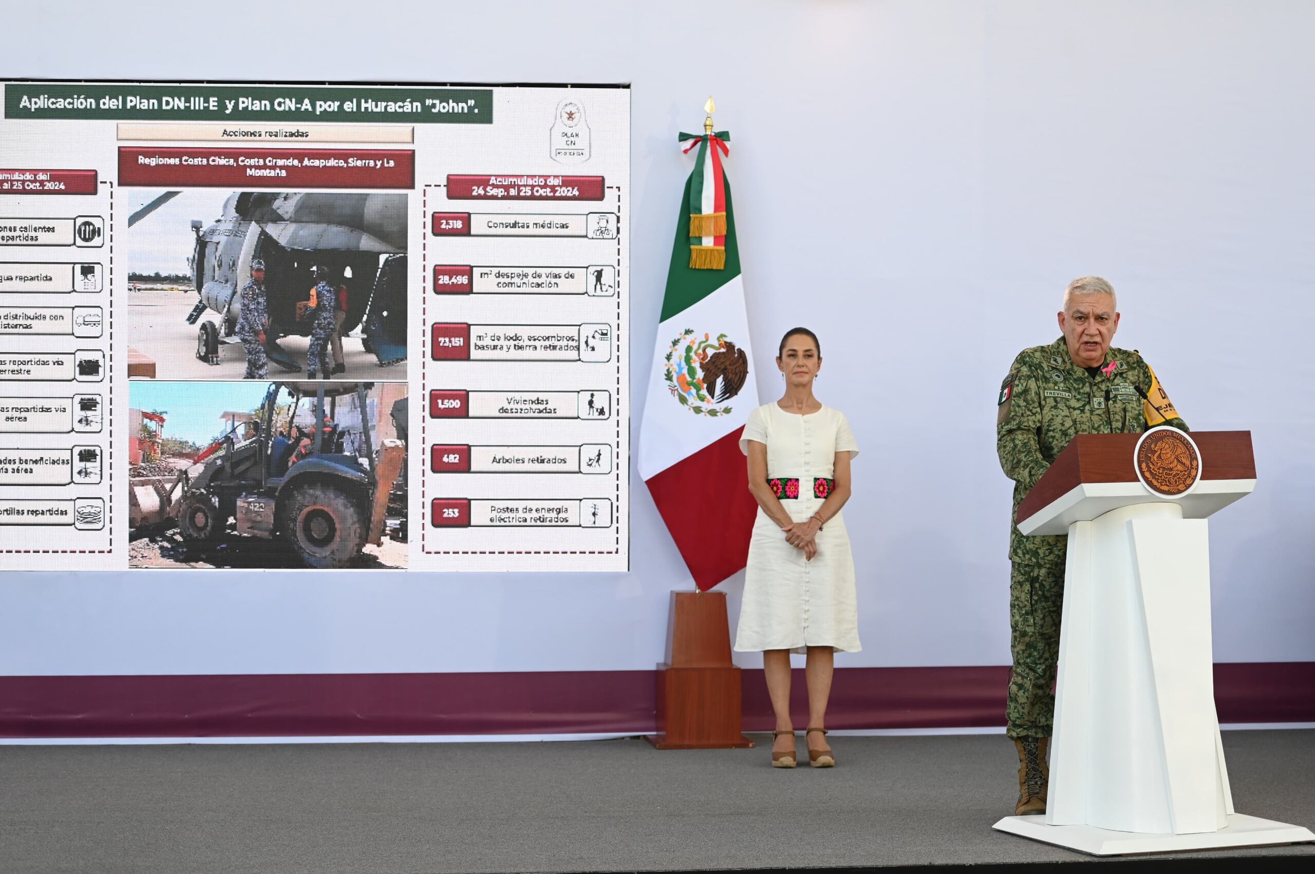Gobierno de Claudia Sheinbaum informa sobre acciones de atención a emergencia en Acapulco y Oaxaca