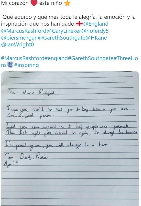 Carta a Marcus Rashford