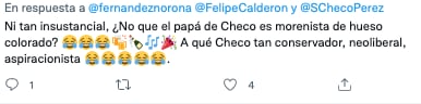 Tuit respuesta a Noroña