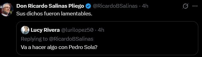 Ricardo Salinas rompe el silencio sobre la polémica de Pedro Sola