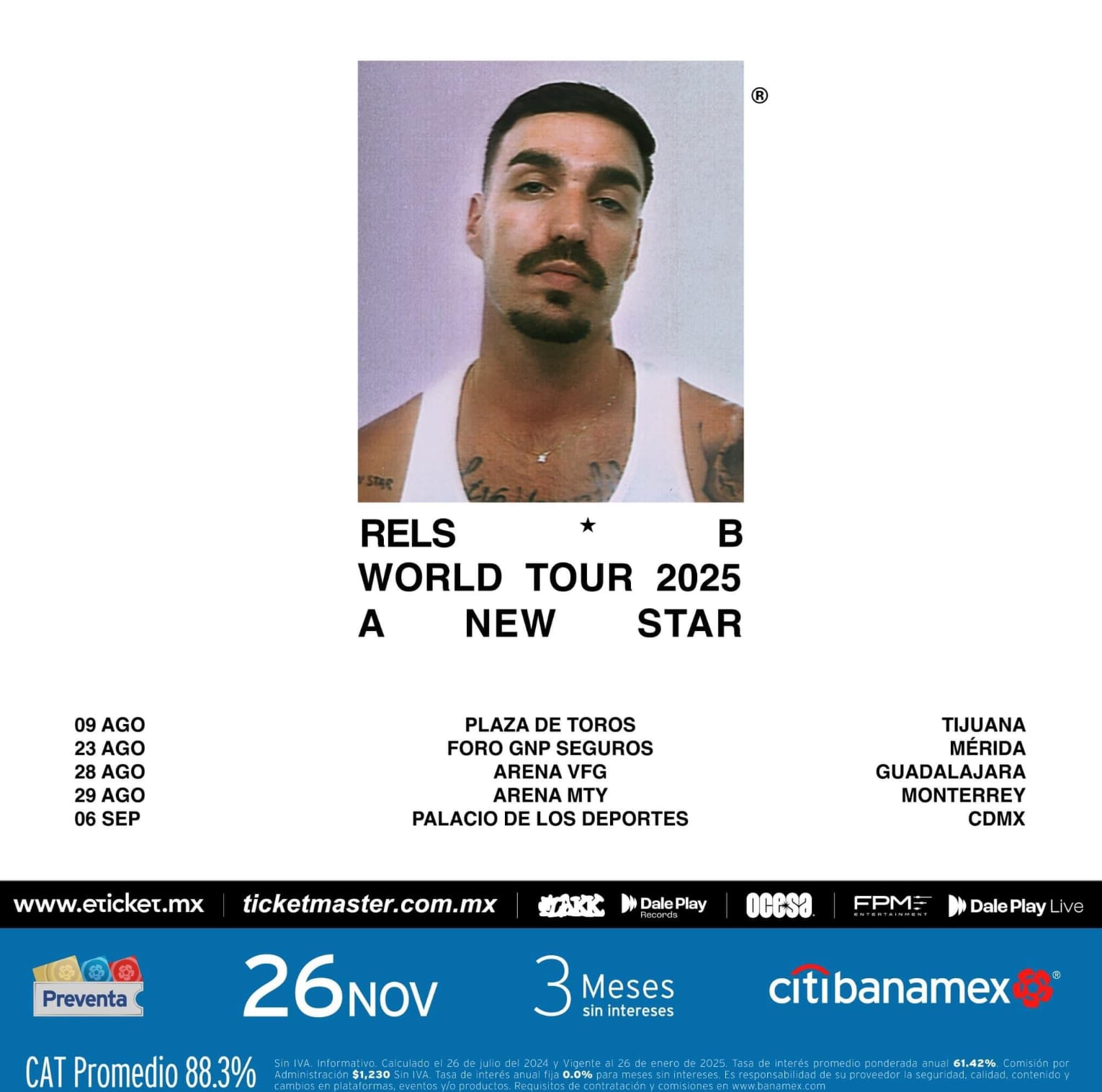 Conciertos de Rels B en México