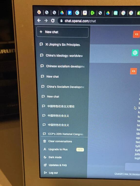 Historial de ChatGPT con fallos en la aplicación