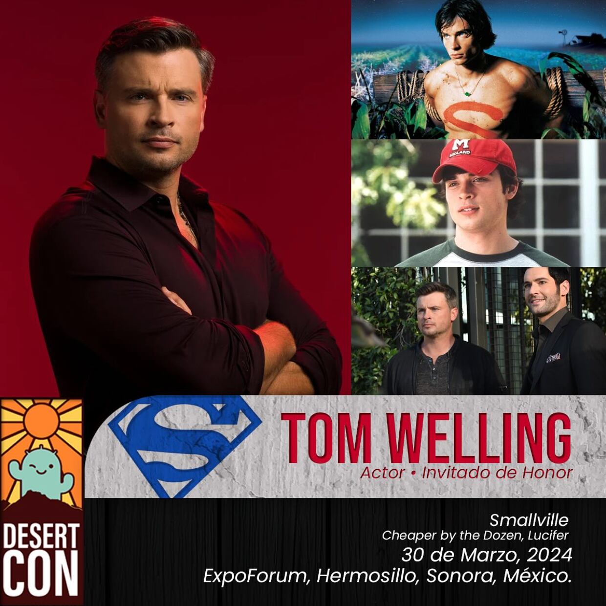 Tom Welling, invitado de honor en DesertCon