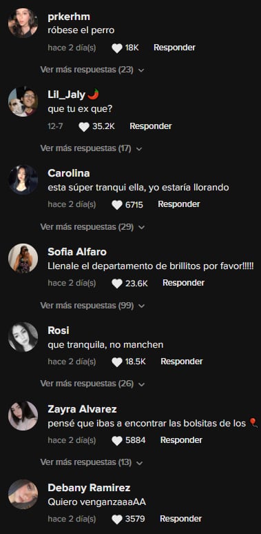 Reacciones a la chica que exhibió a su novio infiel