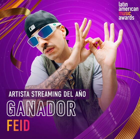 Latin American Music Awards 2024: Feid gana a Artista Streaming Del Año