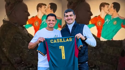 La historia detrás del polémico mural donde Chicharito se besa con Iker Casillas