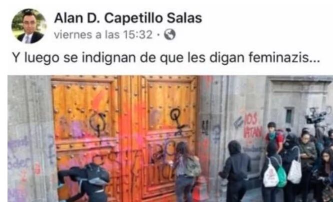 El docente llamó "feminazis" a feminsitas.
