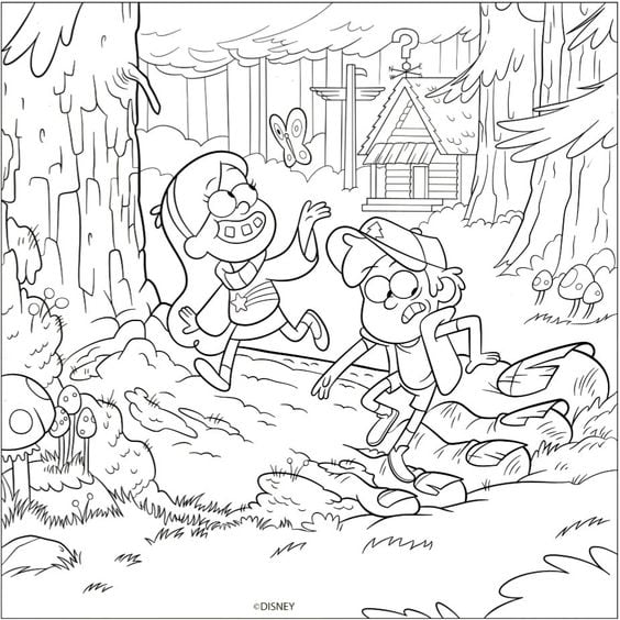 Dibujos de Gravity Falls para colorear