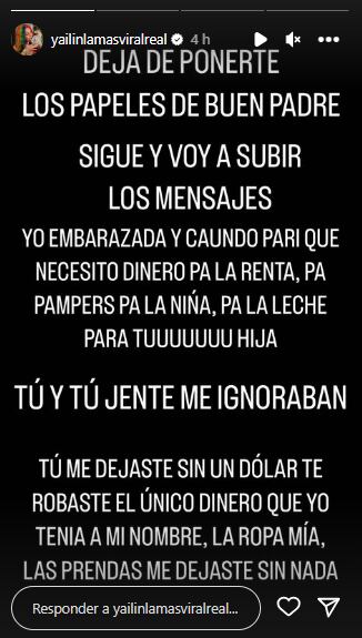 Yailin La Más Viral denuncia a Anuel AA de haberle robado dinero