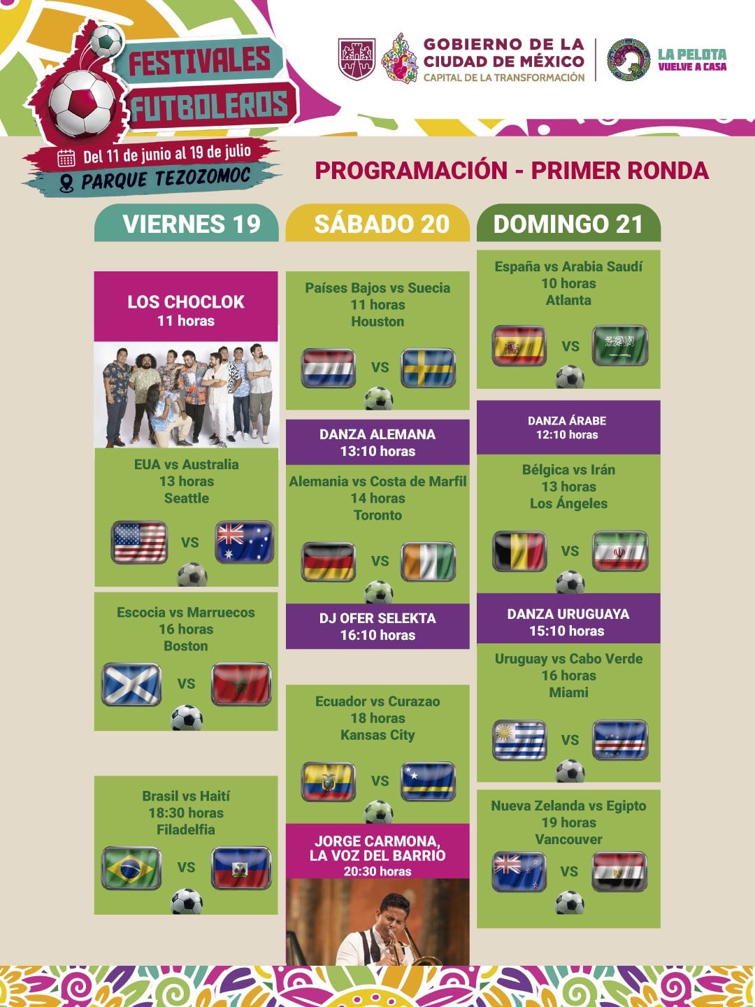 Festivales futboleros en la CDMX por el Mundial 2026.