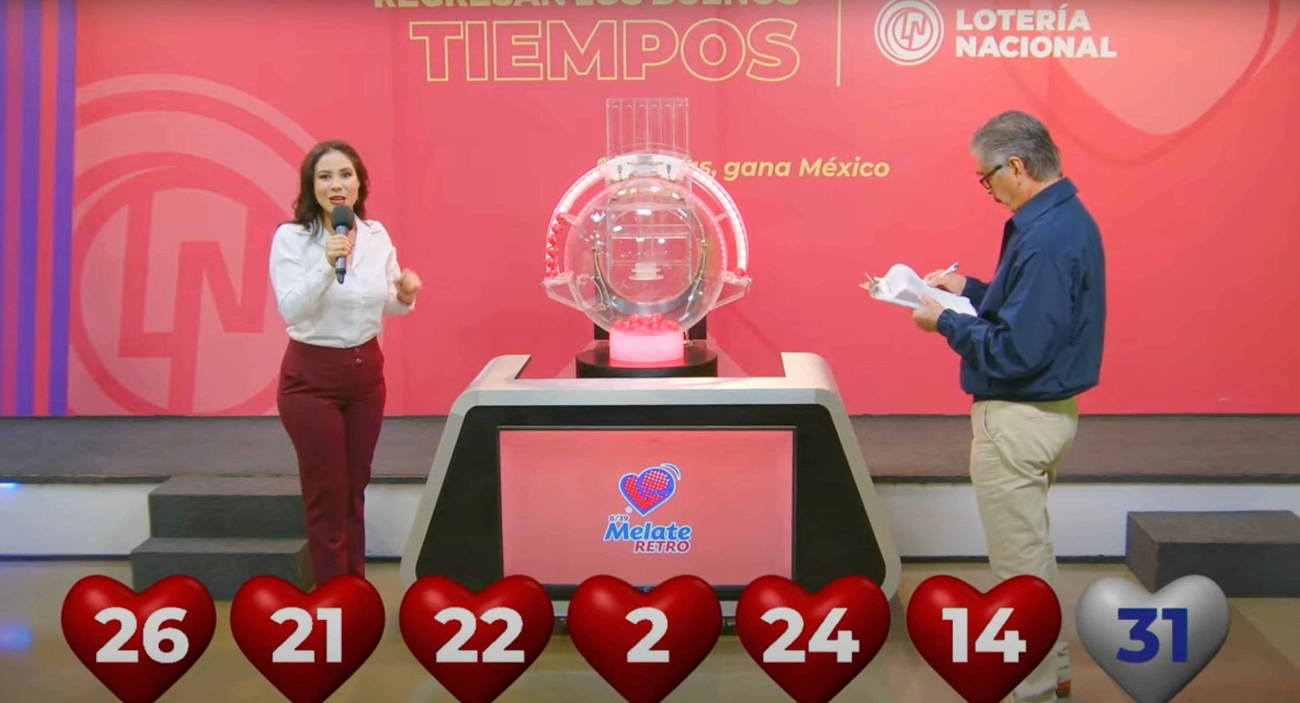 ESTOS SON LOS NÚMEROS GANADORES DEL SORTEO Sorteo Melate Retro 1443 DE LA LOTERÍA NACIONAL HOY 16 DE JULIO 2024