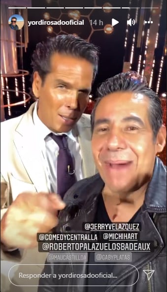 Yordi Rosado y Roberto Palazuelos en Comedy Central.