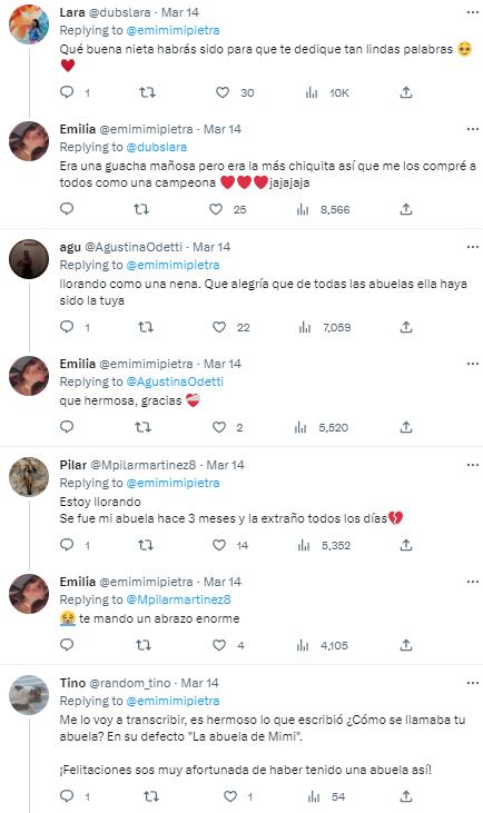 Reacciones a la carta que escribió una abuela a su nieta y que ella encontró un año después