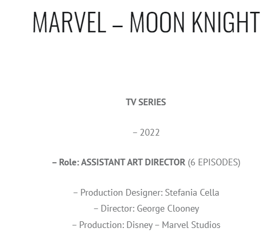 Información sobre la serie Moon Knight