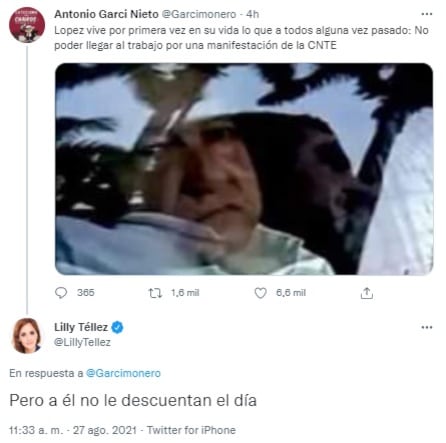 Lilly Téllez critica que a AMLO no le descuentan el día por faltar a la mañanera