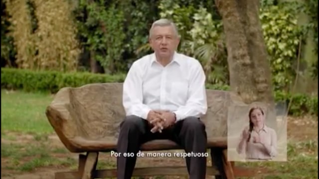 AMLO lengua de señas
