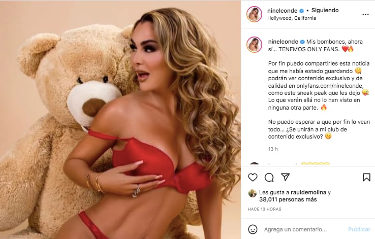 Ninel Conde abre su OnlyFans