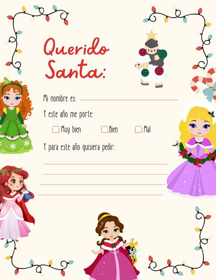 Carta para Santa Claus en Navidad