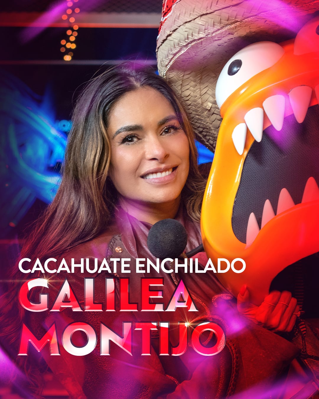 Galilea Montijo como Cacahuate Enchilado en Quién es la Máscara 2024.