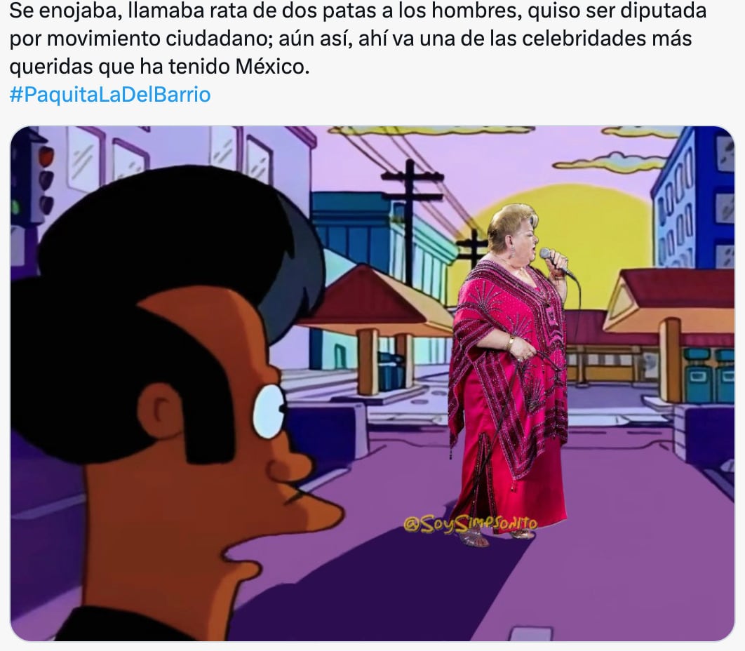 Memes despiden a Paquita la del Barrio