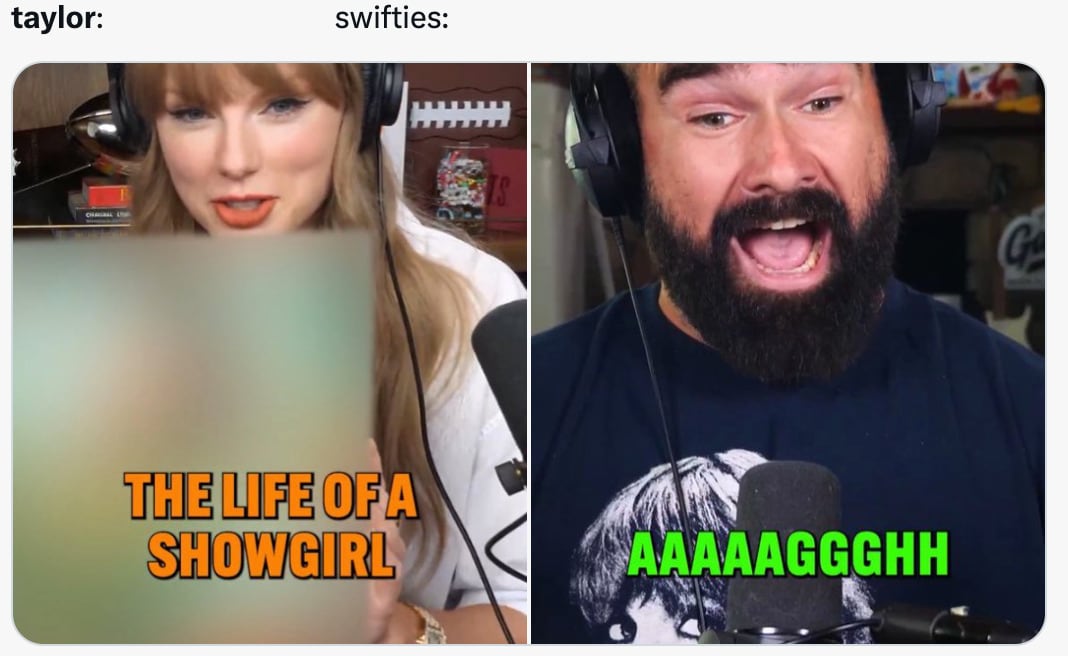 Los memes sobre The Life of a Showgirl, el nuevo disco de Taylor Swift
