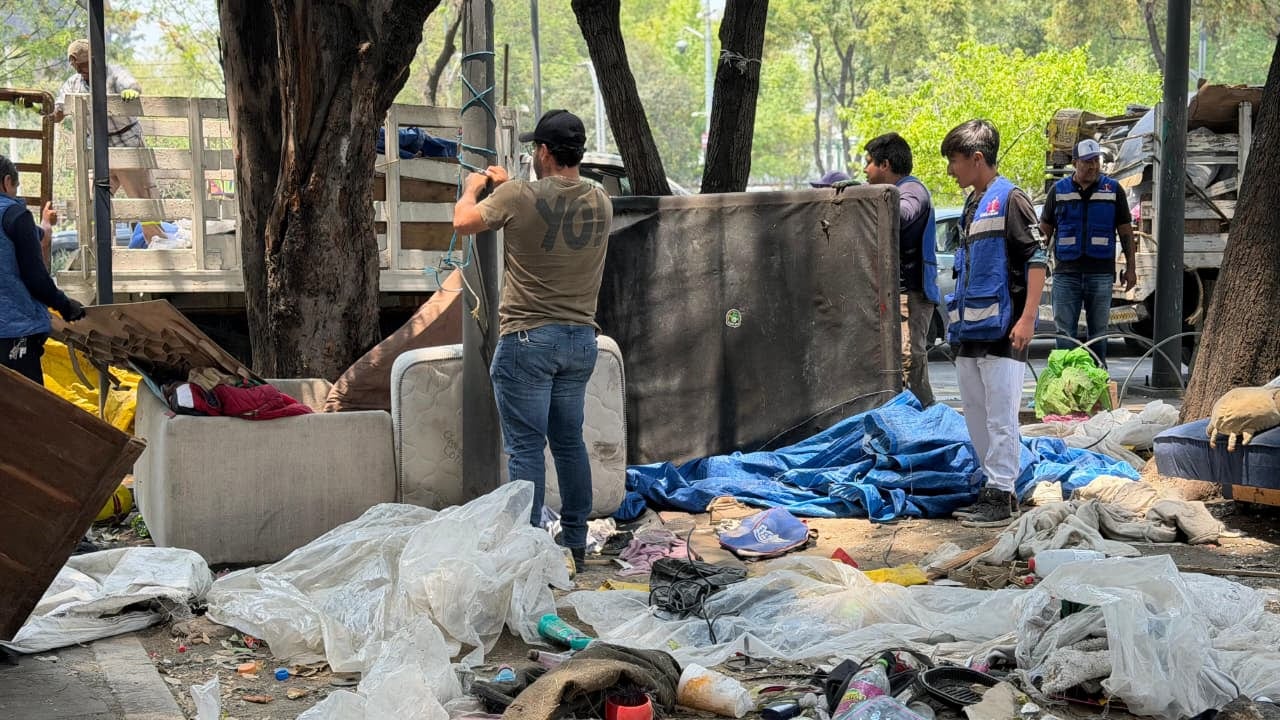 Cuauhtémoc retira 8 campamentos y más de 20 toneladas de basura.