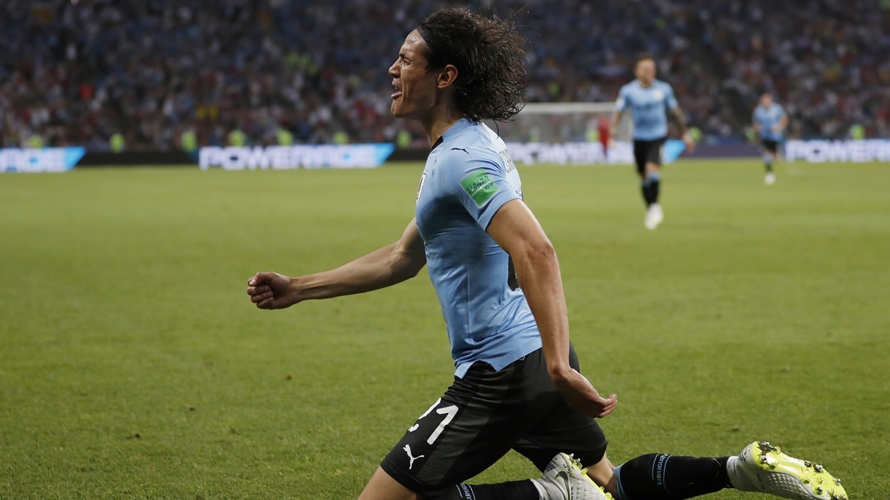 Cavani tras su doblete.