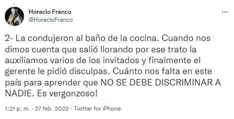 Tuit de Horacio Franco