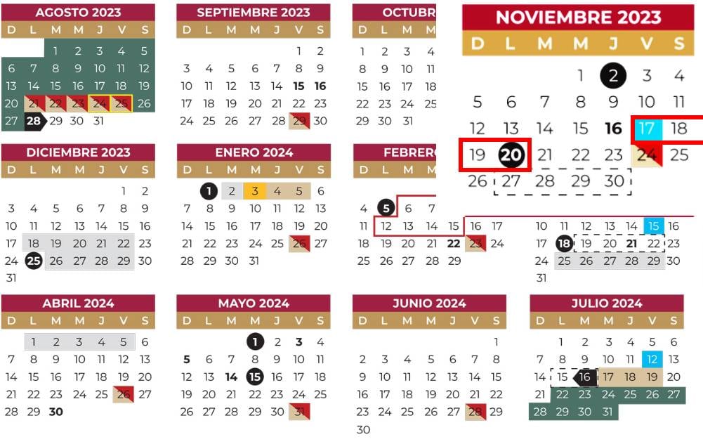 Calendario de la SEP