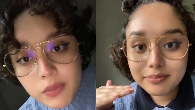 Joven contando en TikTok tragedia viral cuando fue arrastrada por la lluvia